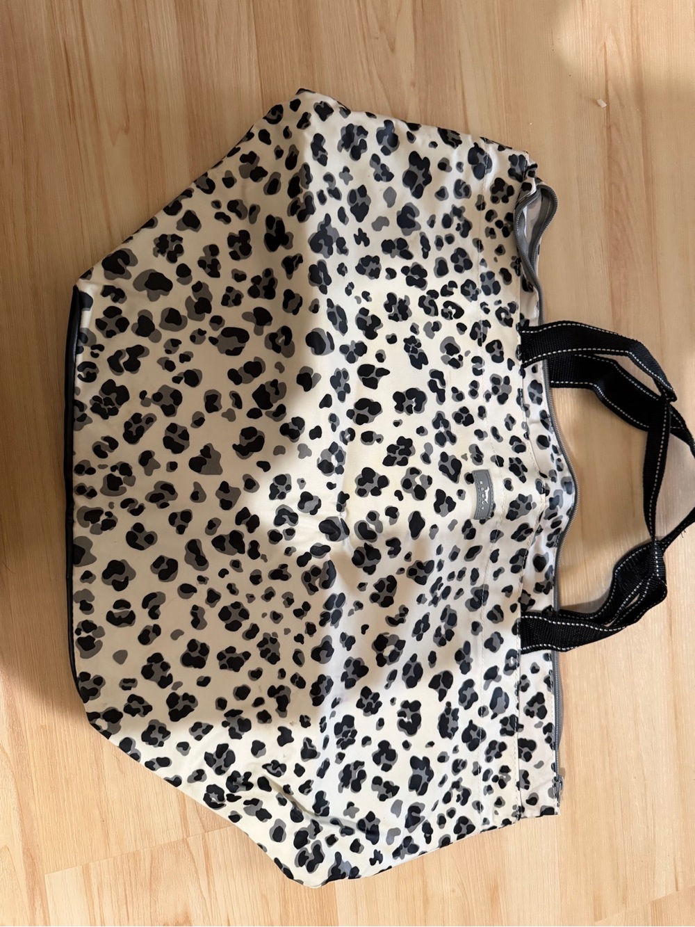 Scout Black and Cream Leopard Print Tote